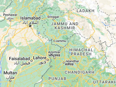 Map showing location of Sāmba (32.56113, 75.12494)