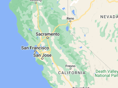 Map showing location of San Andreas (38.19603, -120.68049)