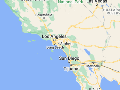Map showing location of Santa Ana (33.74557, -117.86783)