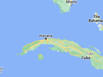 Map showing location of Santa Cruz del Norte (23.15389, -81.92361)