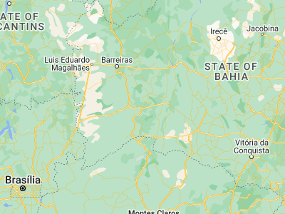 Map showing location of Santa Maria da Vitória (-13.39472, -44.18861)