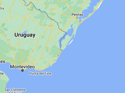 Map showing location of Santa Vitória do Palmar (-33.51889, -53.36806)