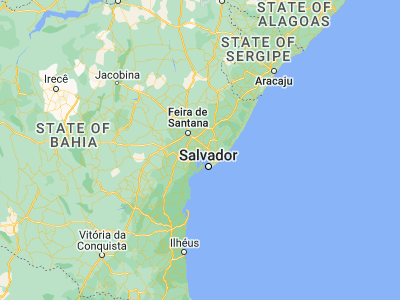 Map showing location of São Francisco do Conde (-12.6275, -38.68)