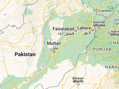 Map showing location of Sarāi Sidhu (30.59489, 71.96977)