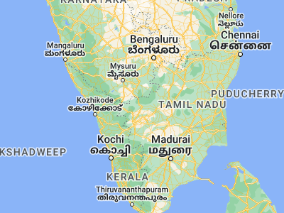 Map showing location of Sathyamangalam (11.50526, 77.23826)