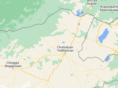 Map showing location of Sergelen (48.56667, 114.08333)