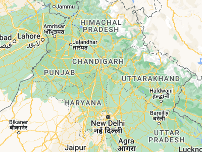 Map showing location of Shāhābād (30.16794, 76.86977)