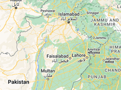 Map showing location of Shāhpur (32.2676, 72.47204)