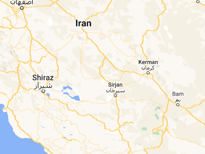 Map showing location of Shahr-e Bābak (30.1165, 55.1186)