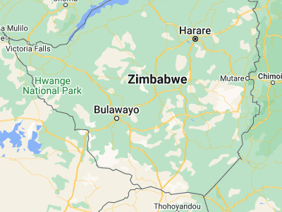 Map showing location of Shangani (-19.78333, 29.36667)