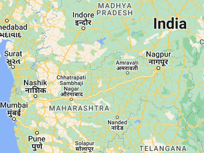 Map showing location of Shegaon (20.78333, 76.68333)