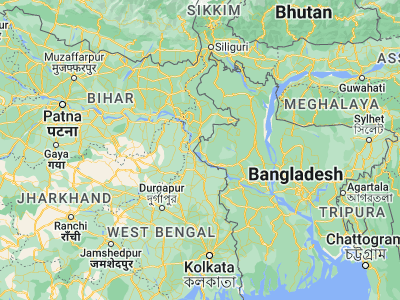 Map showing location of Shibganj (24.68293, 88.15975)