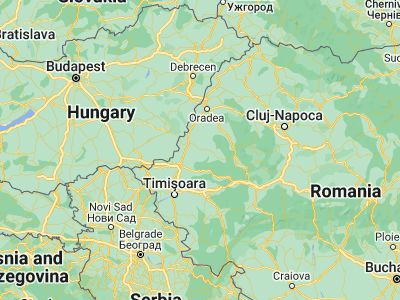 Map showing location of Şicula (46.43333, 21.75)