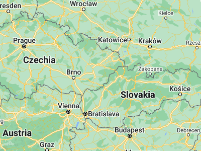 Map showing location of Slušovice (49.24782, 17.8015)