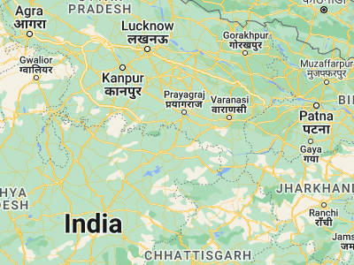 Map showing location of Sohāgī (24.98225, 81.69688)