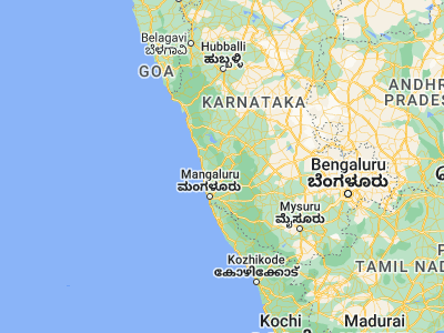 Map showing location of Someshwar (13.5, 75.06667)