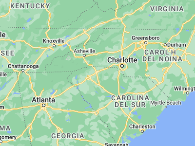 Map showing location of Spartanburg (34.94957, -81.93205)