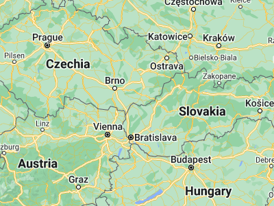 Map showing location of Strážnice (48.90102, 17.3168)