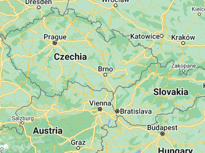 Map showing location of Střelice (49.15221, 16.50399)