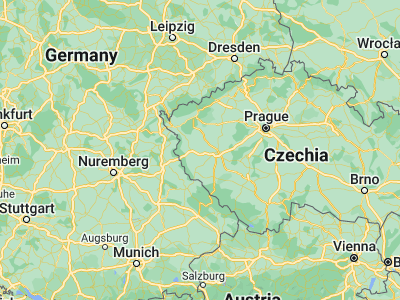 Map showing location of Stříbro (49.75294, 13.00409)