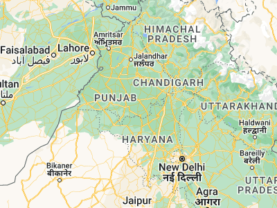 Map showing location of Sunām (30.1297, 75.80715)