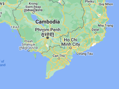 Map showing location of Svay Riĕng (11.08785, 105.79935)