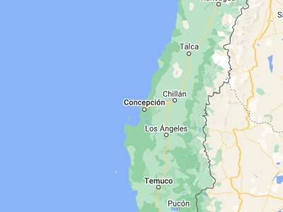 Map showing location of Talcahuano (-36.71667, -73.11667)