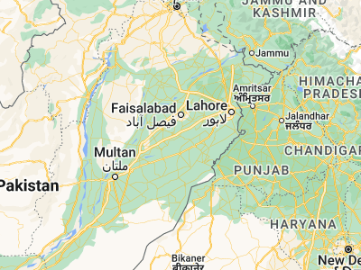 Map showing location of Tāndliānwāla (31.03333, 73.13333)