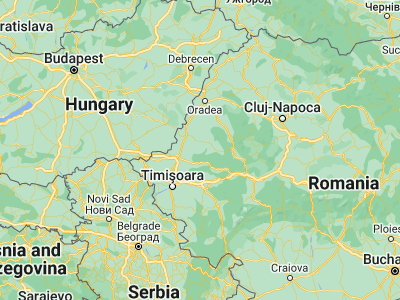 Map showing location of Târnova (46.31667, 21.8)