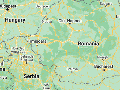 Map showing location of Teliucu Inferior (45.71667, 22.88333)