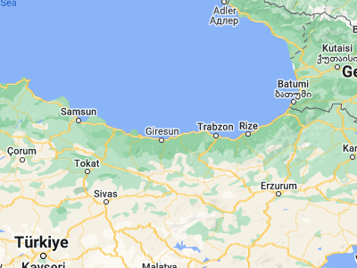 Map showing location of Tirebolu (41.00694, 38.81389)