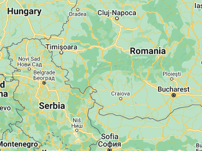 Map showing location of Tismana (45.05, 22.96667)