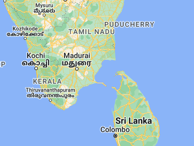 Map showing location of Tondi (9.73333, 79.01667)