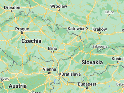 Map showing location of Tovačov (49.43083, 17.28795)