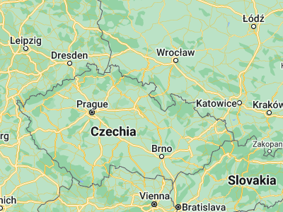 Map showing location of Třebechovice pod Orebem (50.20097, 15.99223)