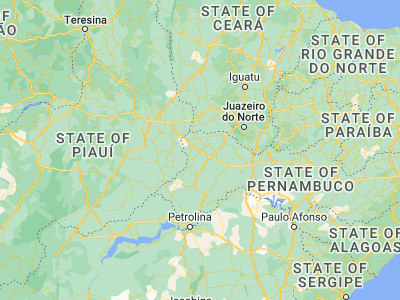 Map showing location of Trindade (-7.76194, -40.26778)