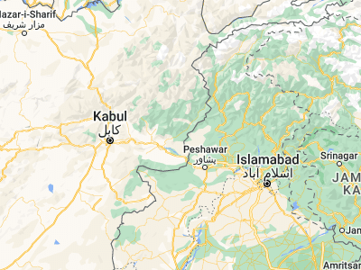 Map showing location of Tsowkêy (34.69246, 70.92688)