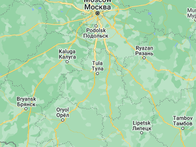 Map showing location of Tula (54.20213, 37.64429)