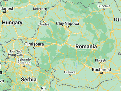 Map showing location of Turdaş (45.85, 23.11667)