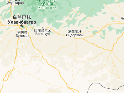 Map showing location of Ulaan-Ereg (46.9, 109.75)