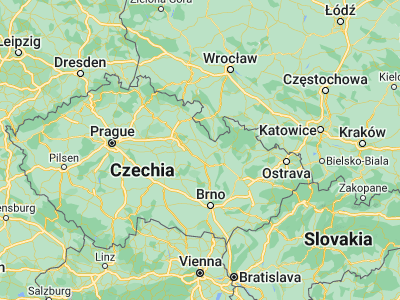 Map showing location of Ústí nad Orlicí (49.97387, 16.39361)