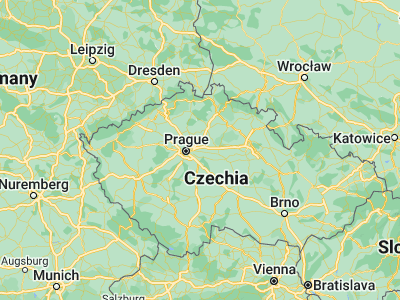 Map showing location of Úvaly (50.07394, 14.7308)