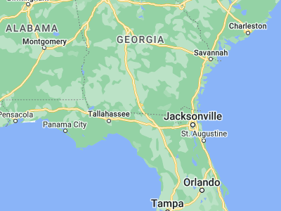 Map showing location of Valdosta (30.8327, -83.27849)