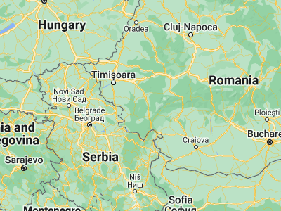 Map showing location of Văliug (45.23333, 22.03333)