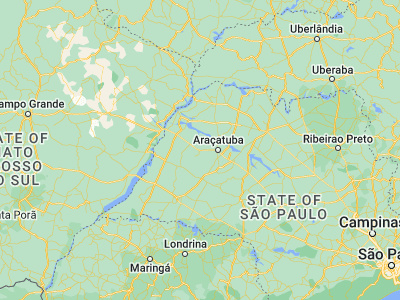 Map showing location of Valparaíso (-21.22778, -50.86833)