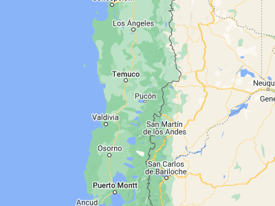 Map showing location of Villarrica (-39.28569, -72.2279)