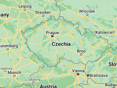 Map showing location of Vlašim (49.70632, 14.89881)