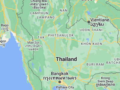 Map showing location of Wang Sai Phun (16.3885, 100.53801)