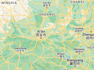 Map showing location of Weinan (34.50355, 109.50891)