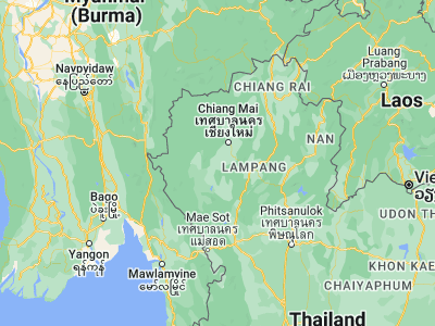 Map showing location of Wiang Nong Long (18.42043, 98.74967)